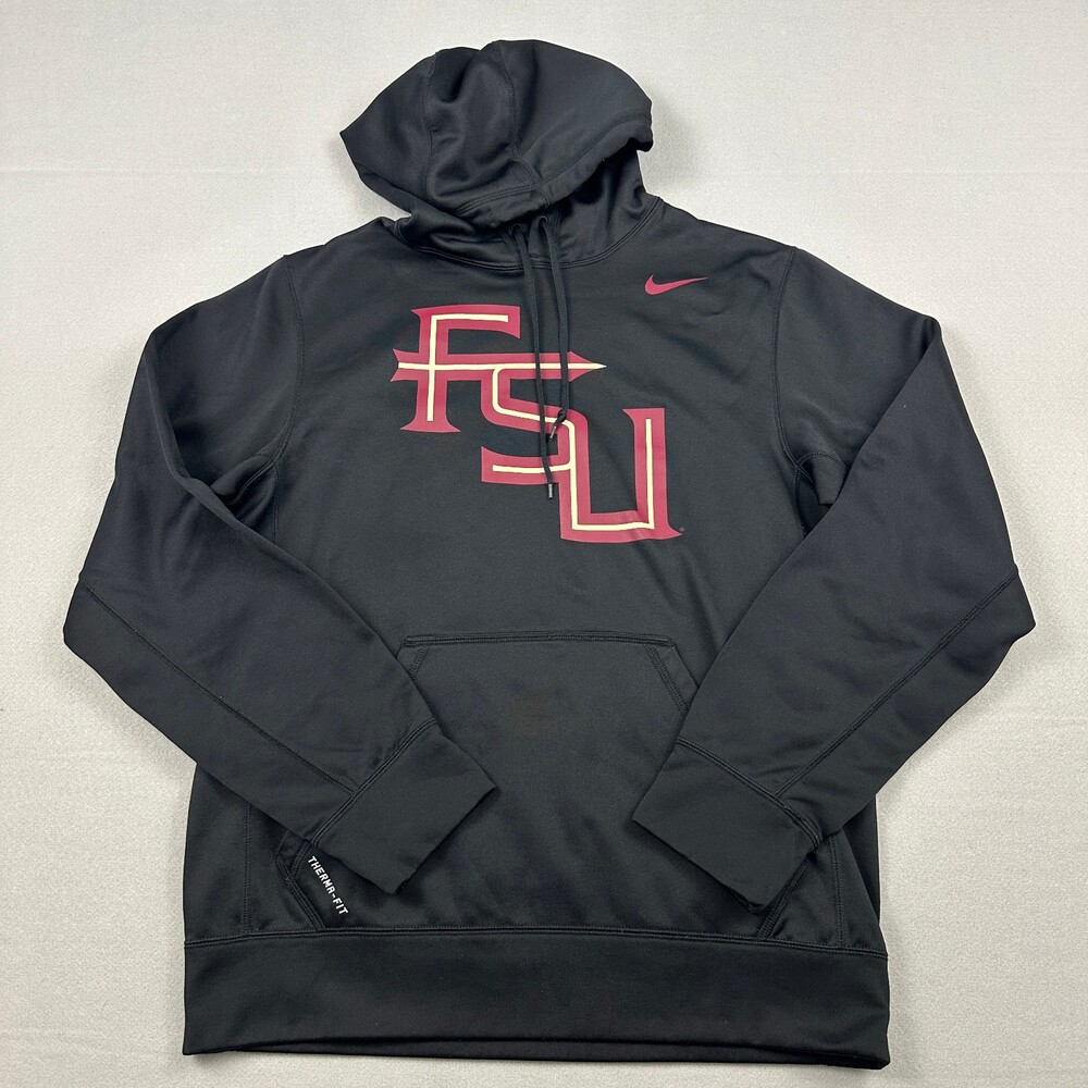 Florida State Seminoles Hoodie Men Small Black Nike Therma Pullover Basketball S
